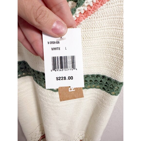 Roller Rabbit Womens Jessamine Crochet Dress Sleeveless V Neck White Large - Picture 8 of 8